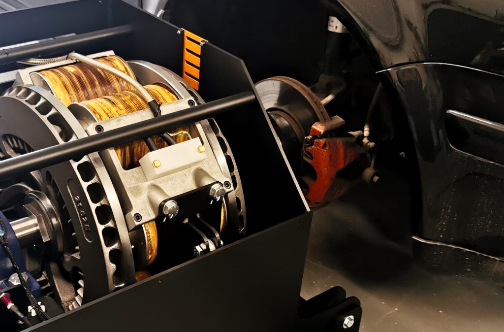 Eddy current brake in Dynolyze hub dyno