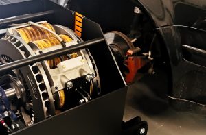 Eddy current brake in Dynolyze hub dyno